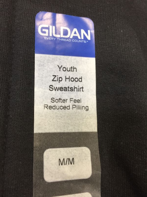 Photo 3 of Gildan Kids' Little Full Zip Hooded Youth Sweatshirt, Black,, Black, Size medium 
