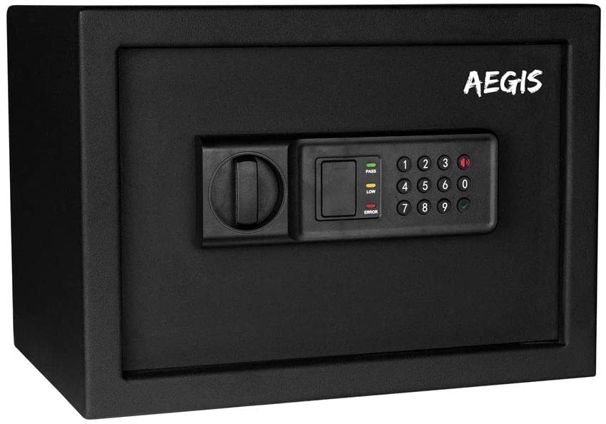 Photo 1 of AEGIS Digital Security Safe Box for Home Hotel Office Electronic Safes Lock Safe Box with Password and Key,0.57 Cubic Feet
