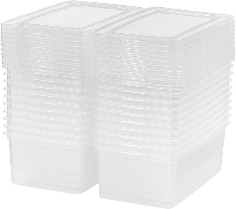 Photo 1 of IRIS 5 Quart Clear Storage Box, 18 Pack small