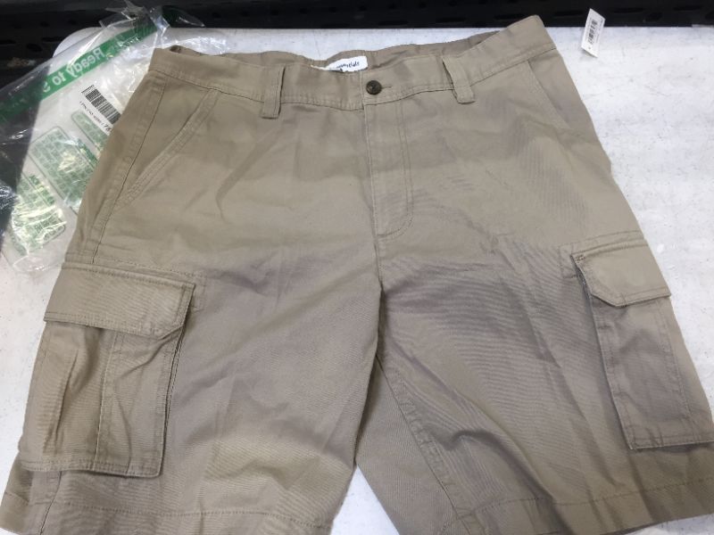 Photo 2 of Amazon Essentials Men's Classic-Fit 10” Cargo Short color dark beige size 38 