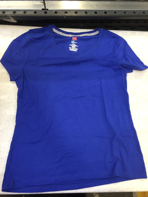 Photo 1 of womens v neck shirt color blue size small 