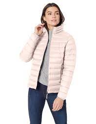 Photo 1 of Amazon Essentials Women's Lightweight Long-Sleeve Full-Zip Water-Resistant Packable Puffer Jacket  size small color pink 