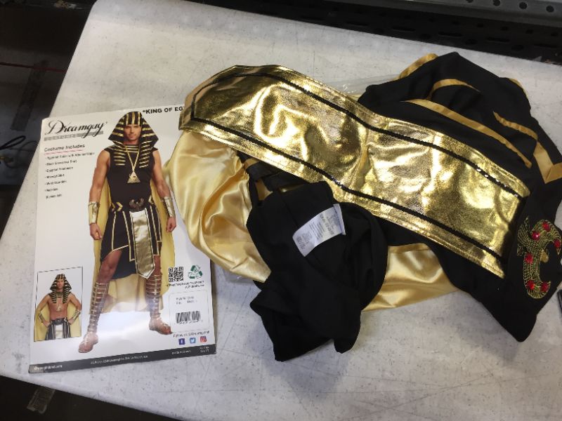 Photo 3 of Dreamgirl Mens King of Egypt King Tut Costume, Gold, Medium (38-40)