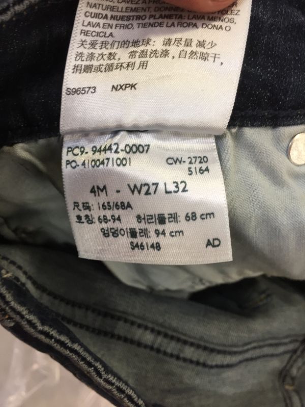 Photo 2 of womens jeans color blue size 27 W 32 L 