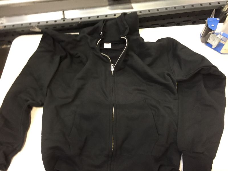 Photo 2 of Hanes Men's Full-Zip Eco-Smart Hoodie color black size medium 
