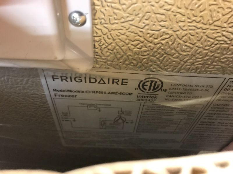 Photo 5 of Frigidaire EFRF696-AMZ Upright Freezer 6.5 cu ft Stainless Platinum Design Series
