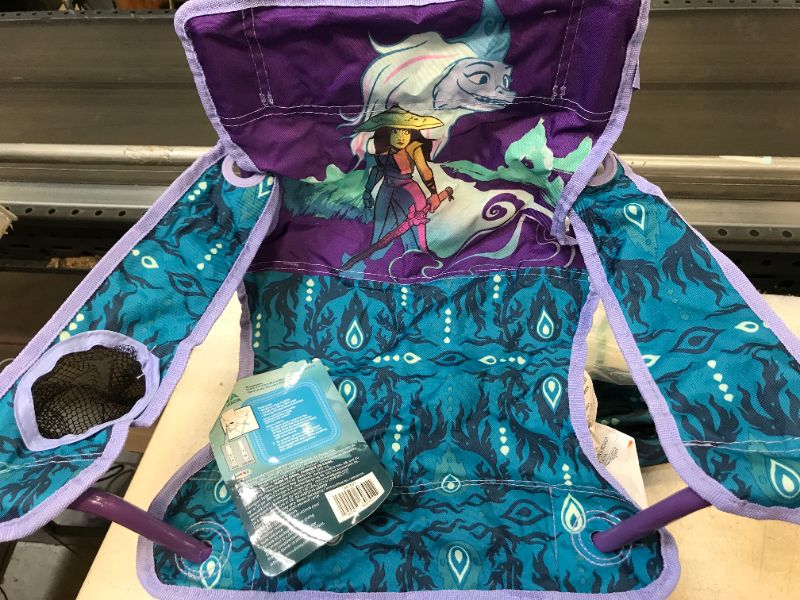 Photo 1 of Disney Raya Camp Chair for Kids, Portable Camping Fold N Go Chair with Carry Bag
