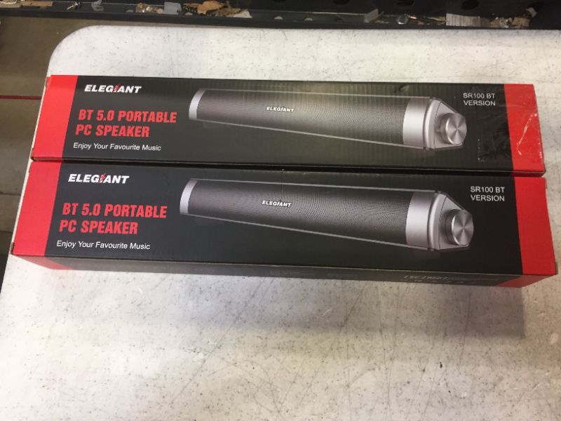 Photo 1 of ELEGIANT BT 5.0 PORTABLE PC SPEAKER-SR100BT VERSION-SET OF 2