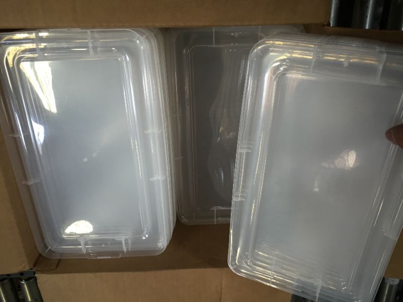Photo 2 of IRIS 5 Quart Clear Storage Box, 20 Pack, VARYING CONDITION