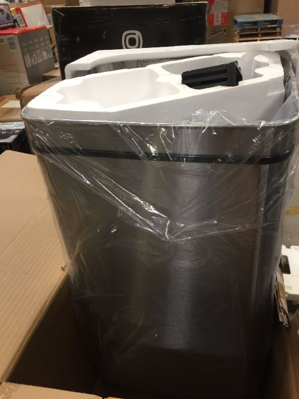 Photo 1 of 13 gallon itouchless stainless steel trashbin 