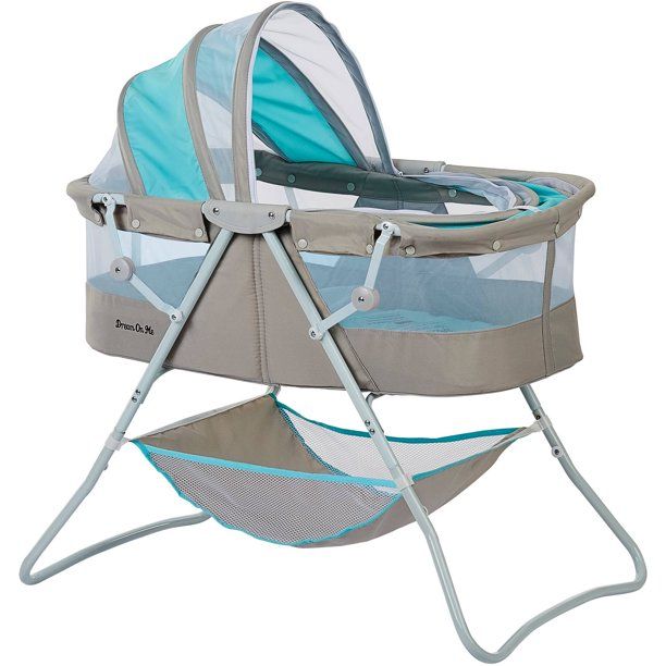 Photo 1 of Dream On Me Karley Bassinet in Blue and Gray
