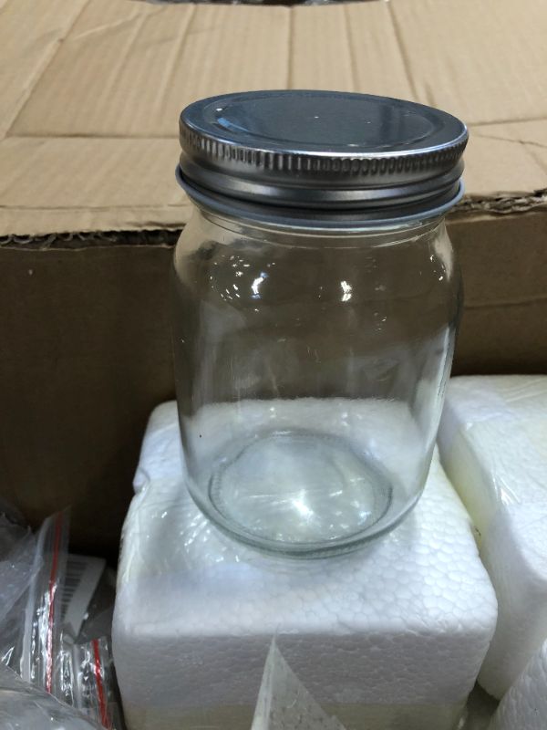 Photo 1 of 6 MASON JARS AND CASE OF OVER 200+ MASON JAR LIDS 