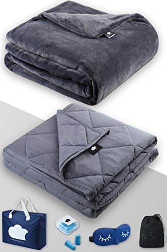 Photo 1 of 2 PACK, DREAMality Premium Weighted Blanket ONLY 15 lbs Set - 48"x72"