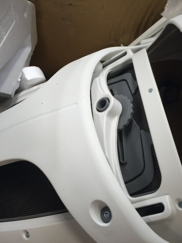 Photo 1 of SELLING AS PARTS ONLY, WHITE OFFICE CHAIR, NO HARDWARE 