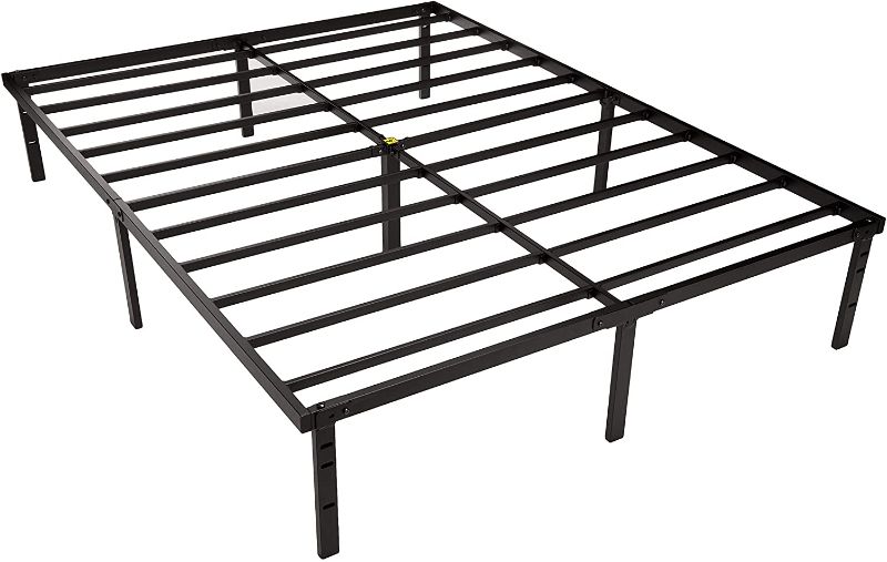 Photo 1 of Amazon Basics Heavy Duty Non-Slip Bed Frame with Steel Slats, Easy Assembly - 14"H, Full
