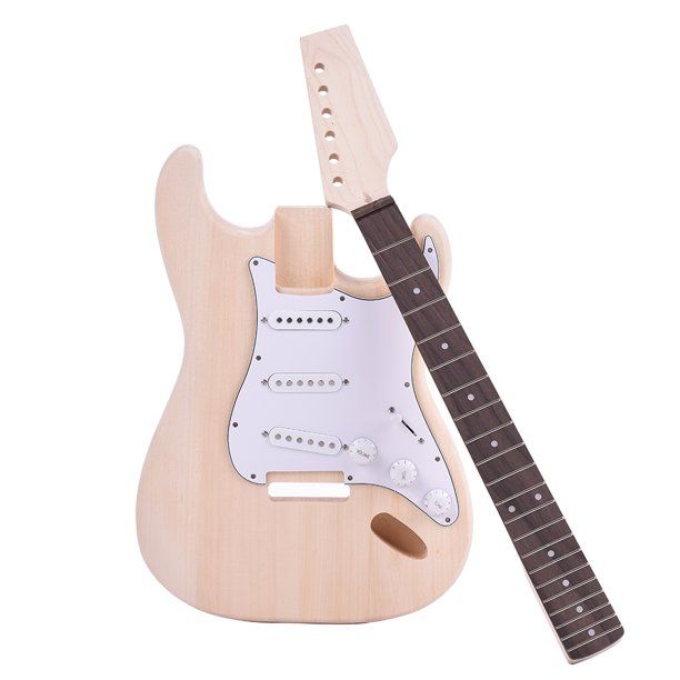 Photo 1 of Muslady ST Style Electric Guitar Basswood Body Maple Neck Rosewood Fingerboard DIY Kit Set