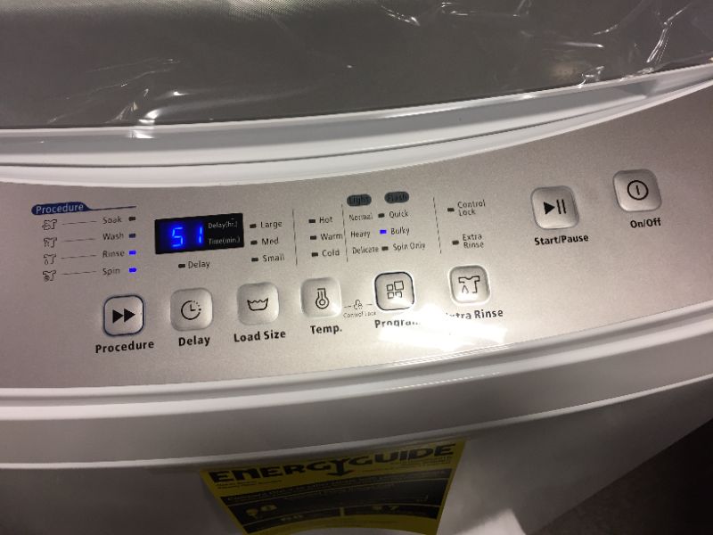 Photo 6 of -turn on but doesn't work--sold for parts---RCA 3.0 Cu. Ft. Portable Washer RPW302, White---Washer is broken