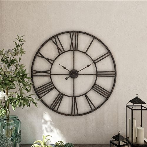 Photo 1 of damage---5155 - SOLANGE ROUND METAL WALL  DECORATIVE CLOCK
