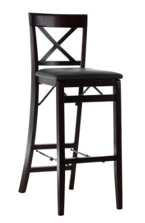 Photo 1 of Triena 30 in Espresso X Back Folding Bar Stool
