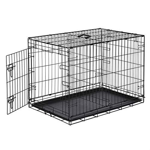 Photo 1 of AmazonBasics Single Door Folding Metal Cage Crate For Dog or Puppy - 36 x 23 x 25 Inches