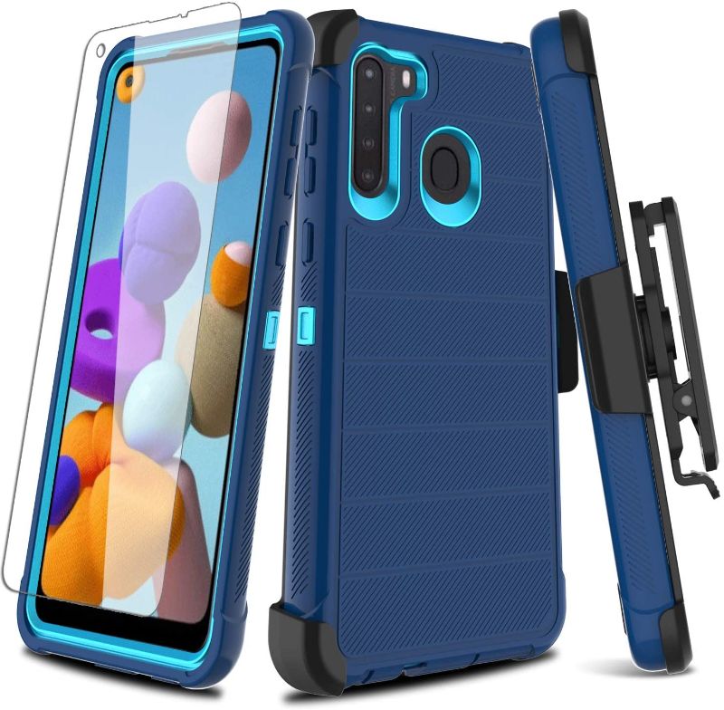 Photo 1 of Leptech Galaxy A21 Case with Soft TPU Screen Protector