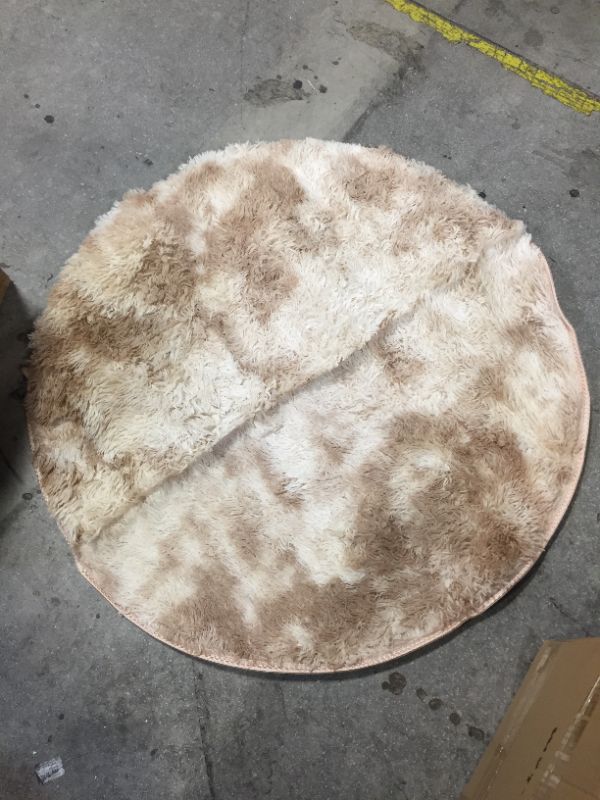 Photo 1 of 3' ROUND AREA RUG BROWN 