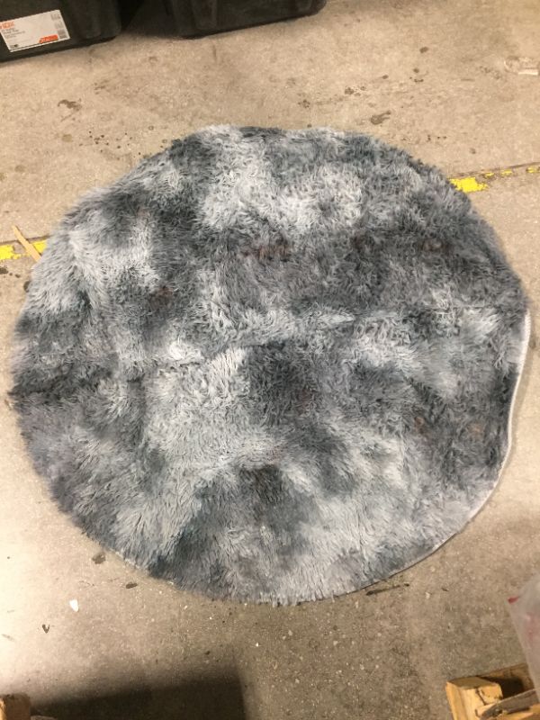 Photo 1 of 3' ROUND AREA RUG GRAY -- 2 PCK