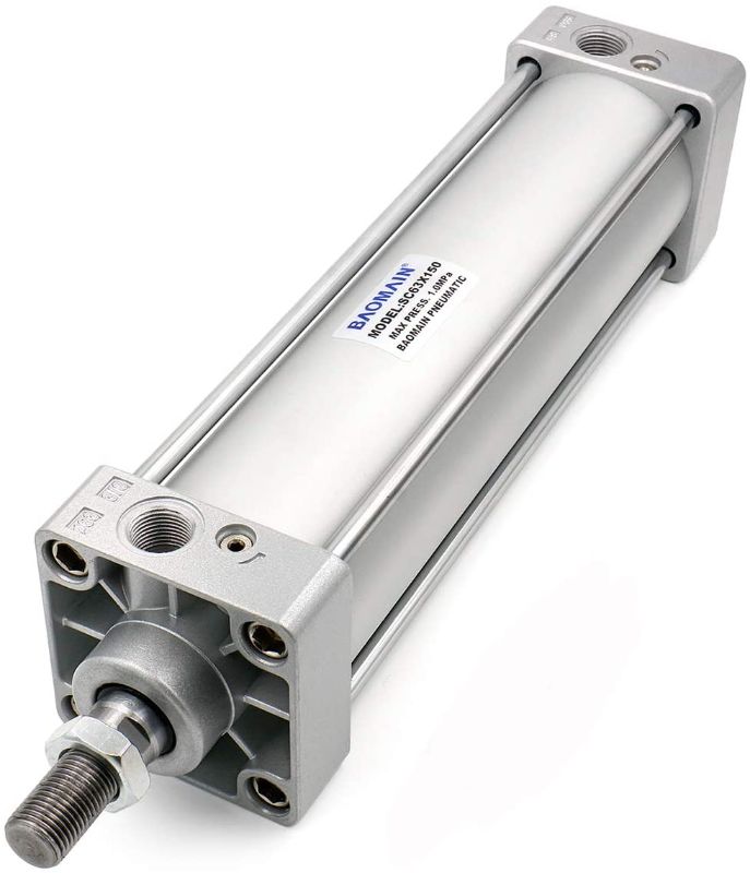 Photo 1 of 2PCK - Baomain Pneumatic Air Cylinder SC 63 X 150 PT3/8, Bore: 2-1/2 inch(63mm), Stroke: 6 inch(150mm), Screwed Piston Rod Dual Action
