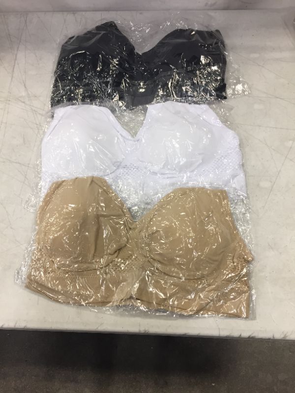 Photo 1 of 3pck Size L/XL - Women's Bras (Black/White/Nude)