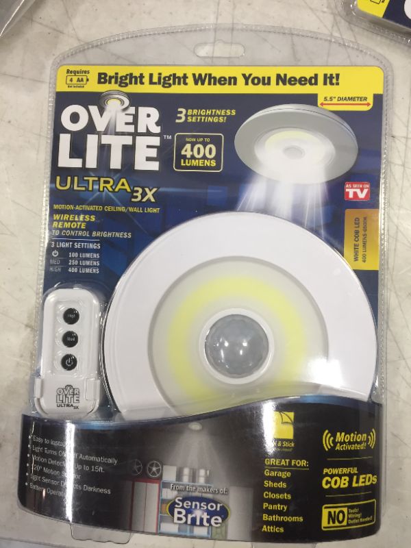 Photo 2 of Over Lite Ultra 3X LED Light with Remote