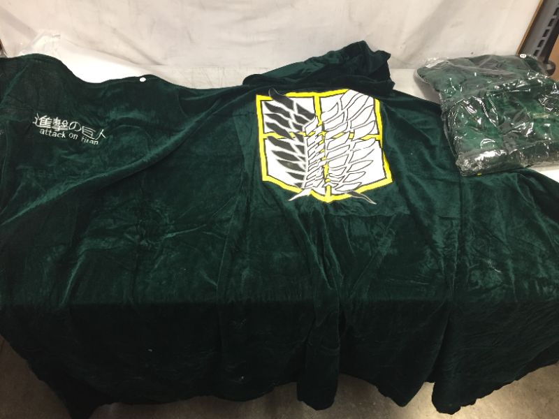 Photo 1 of 2pck Size S & M - Attack on Titan Green Velvet Cloak 