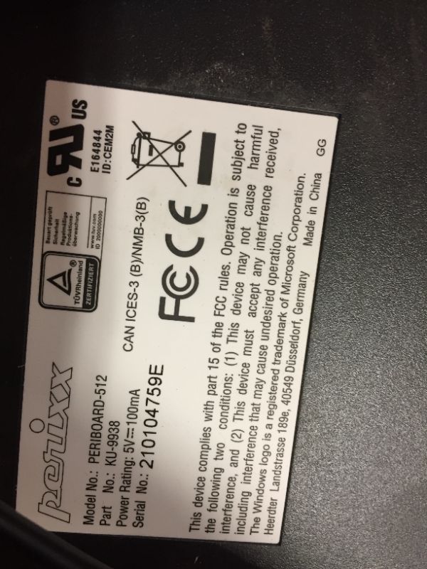 Photo 2 of Perixx Periboard-512 Ergonomic Split Keyboard - Natural Ergonomic Design - Black - Bulky Size 19.09"x9.29"x1.73"-----A FEW KEYS ARE NON FUNCTIONING 