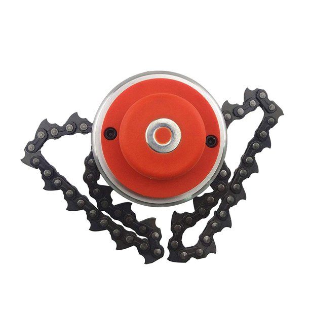 Photo 1 of 65Mn Trimmer Head Coil Garden Lawn Mower Brush Cutter Accessory Chain Grass Mower Head Replacement Outdoor Power Tools Universal Red----PACK OF 2