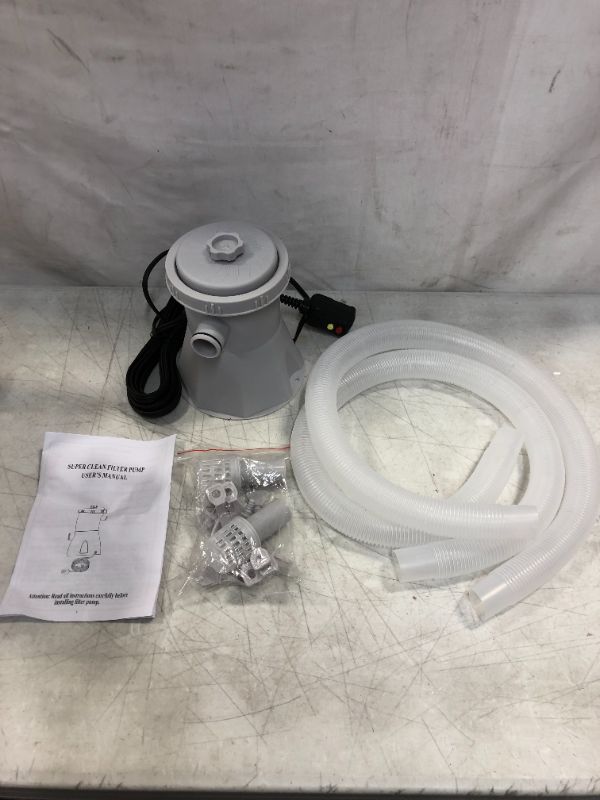 Photo 1 of ALLOMN Cartridge Pool Filters Pump, Electric Filter Pump Set 300 Gallon Above Ground for Swimming Pool, Pool Pumps Above Ground, Removable Filter Element Circulating Pump Kits