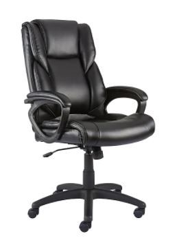 Photo 1 of Faux Leather Computer and Desk Chair, Black