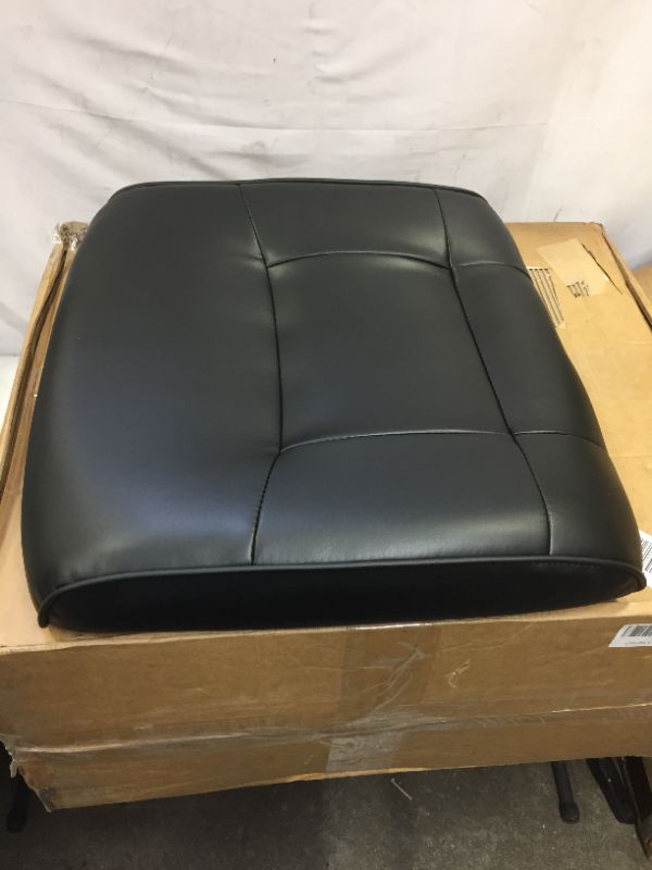 Photo 5 of Classic Leather Office Desk Guest Chair with Metal Frame, Black