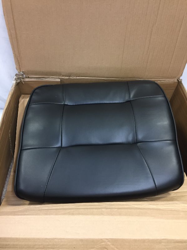Photo 1 of Classic Leather Office Desk Guest Chair with Metal Frame, Black
