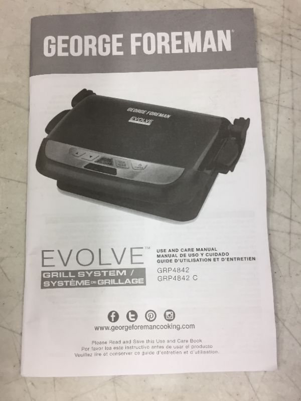 Photo 1 of George Foreman 5-Serving Evolve Grill With Waffle Plates And Ceramic Grill Plates Black