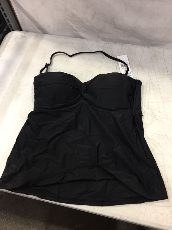 Photo 1 of Catalina Women's Twist Front Bandeau Tankini Top
size large
