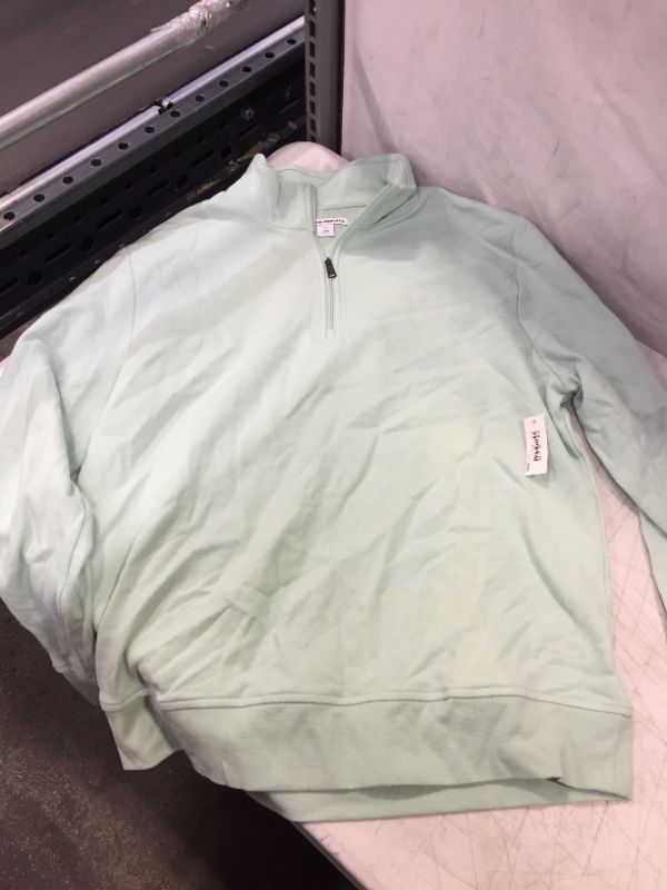 Photo 1 of AMAZON ESSENTIALS WOMENS COLLAR SWEATER LIGHT AQUA GREEN
SIZE LARGE