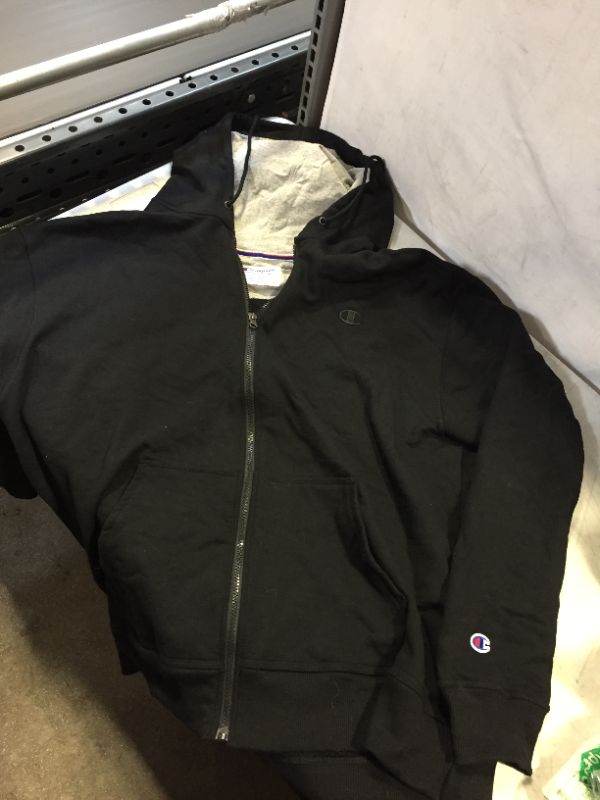 Photo 1 of CHAMPION ZIP UP HOODIE BLACK
SIZE XL