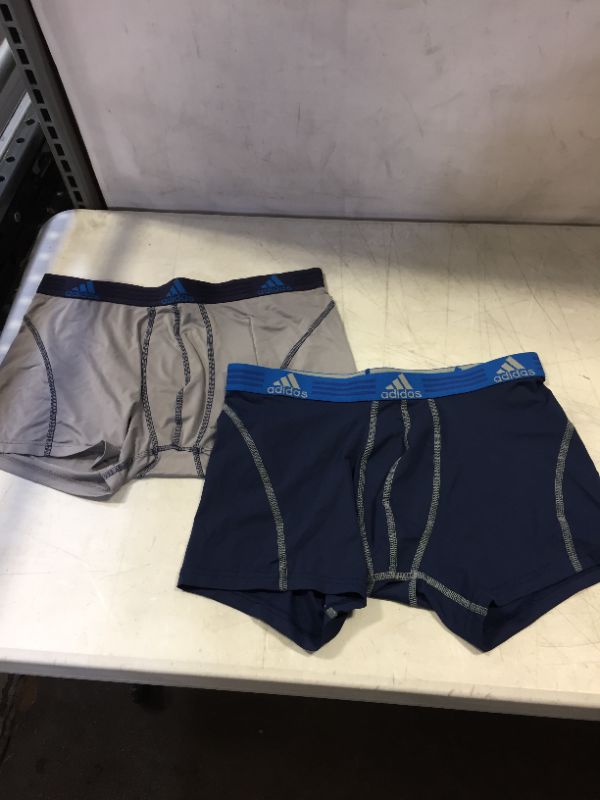 Photo 1 of ADIDAS BOXERS GRAY/BLUE -- 2 PCK
SIZE LARGE