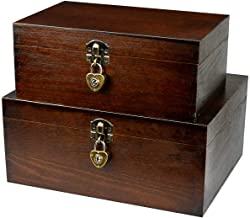 Photo 1 of 2 Wooden box with heart locks