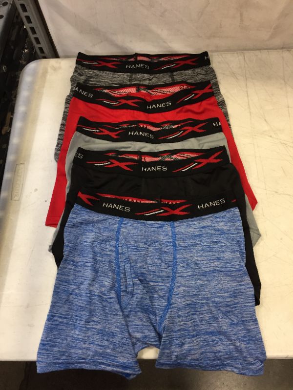 Photo 1 of 6 pack - Boys Boxer Briefs LG Hanes assorted colors SOLD AS IS