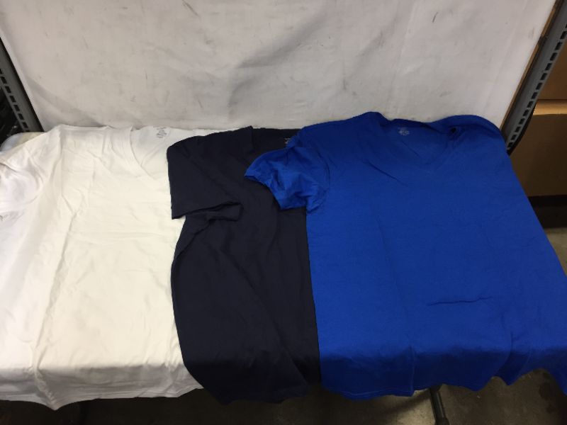 Photo 1 of 3 pack - Mens Tshirts V Neck Assorted colors XL SOLD AS IS