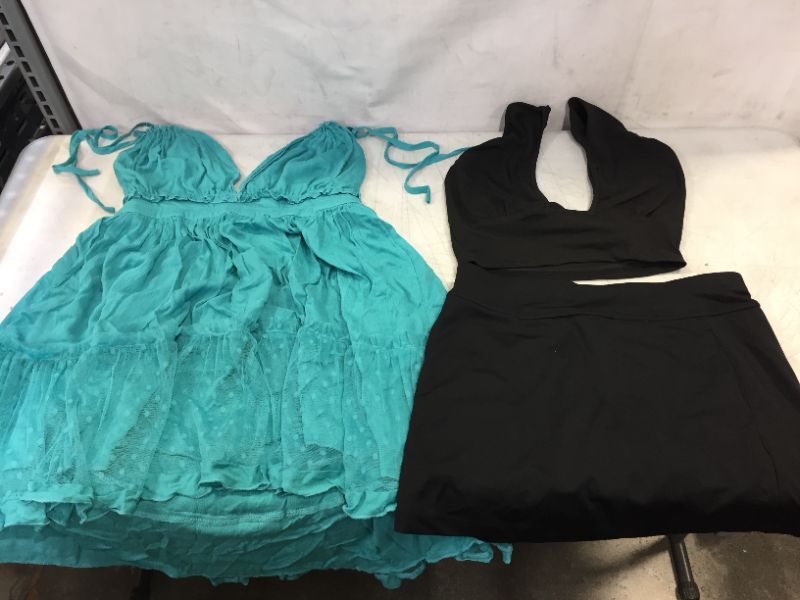 Photo 1 of 3 pack Assorted, SMALL Womens clothing, black, teal, SOLD AS IS