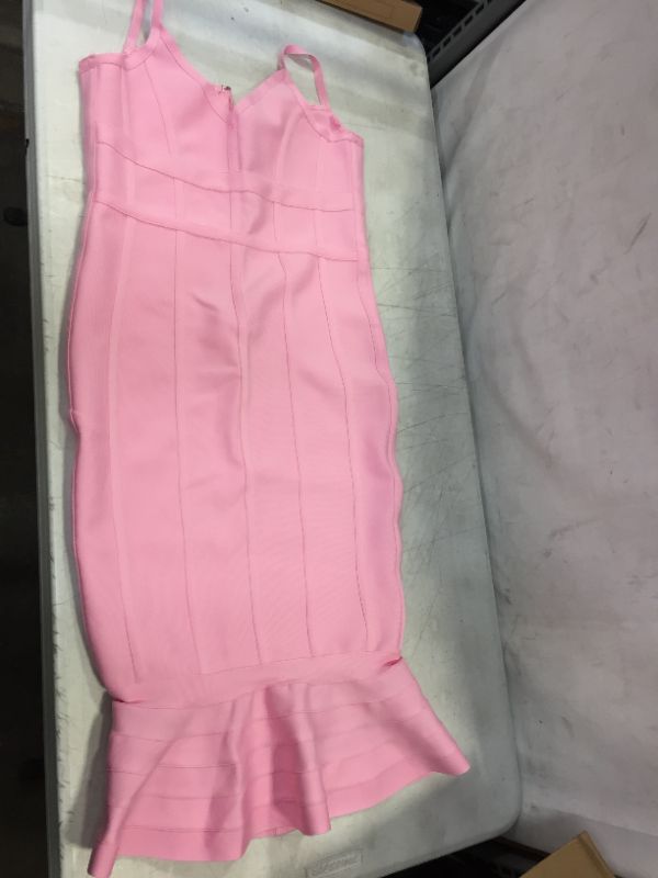 Photo 1 of Womens Bright Pink Strap Dress Short Mermaid Tail XL