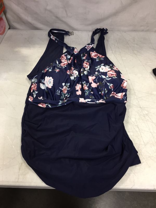 Photo 1 of Women's Swim Wear One Piece LARGE Blue with flowers