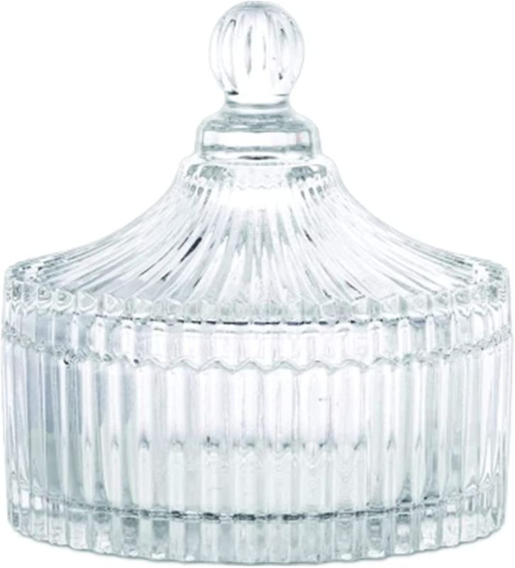 Photo 2 of 2 pack - Glass Candy Dish with Lid European Style, Candy Jar 