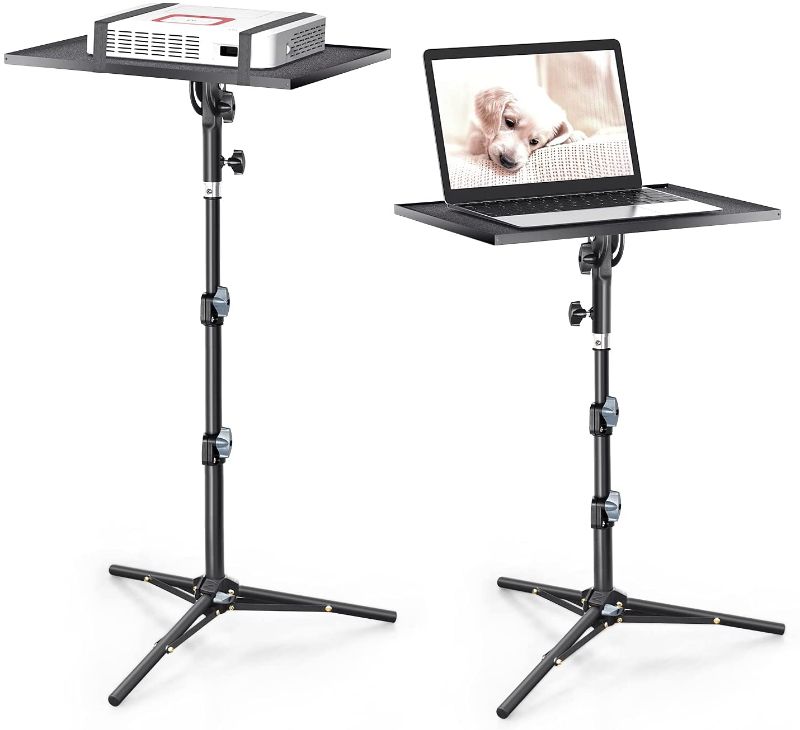 Photo 1 of CODN Projector Stand, Foldable Projector Mount Laptop Tripod Adjustable Height 23'' to 43'', Universal Outdoor Laptop Floor Stand for Computer, Book, Music Notes, Sound Media, DJ Equipment
